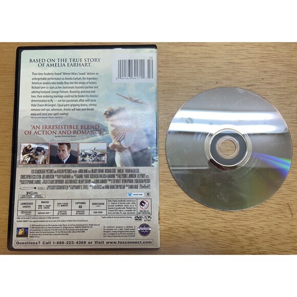 Amelia Dvd with Tall Case Hillary Swank Richard Gere - Picture 3 of 3